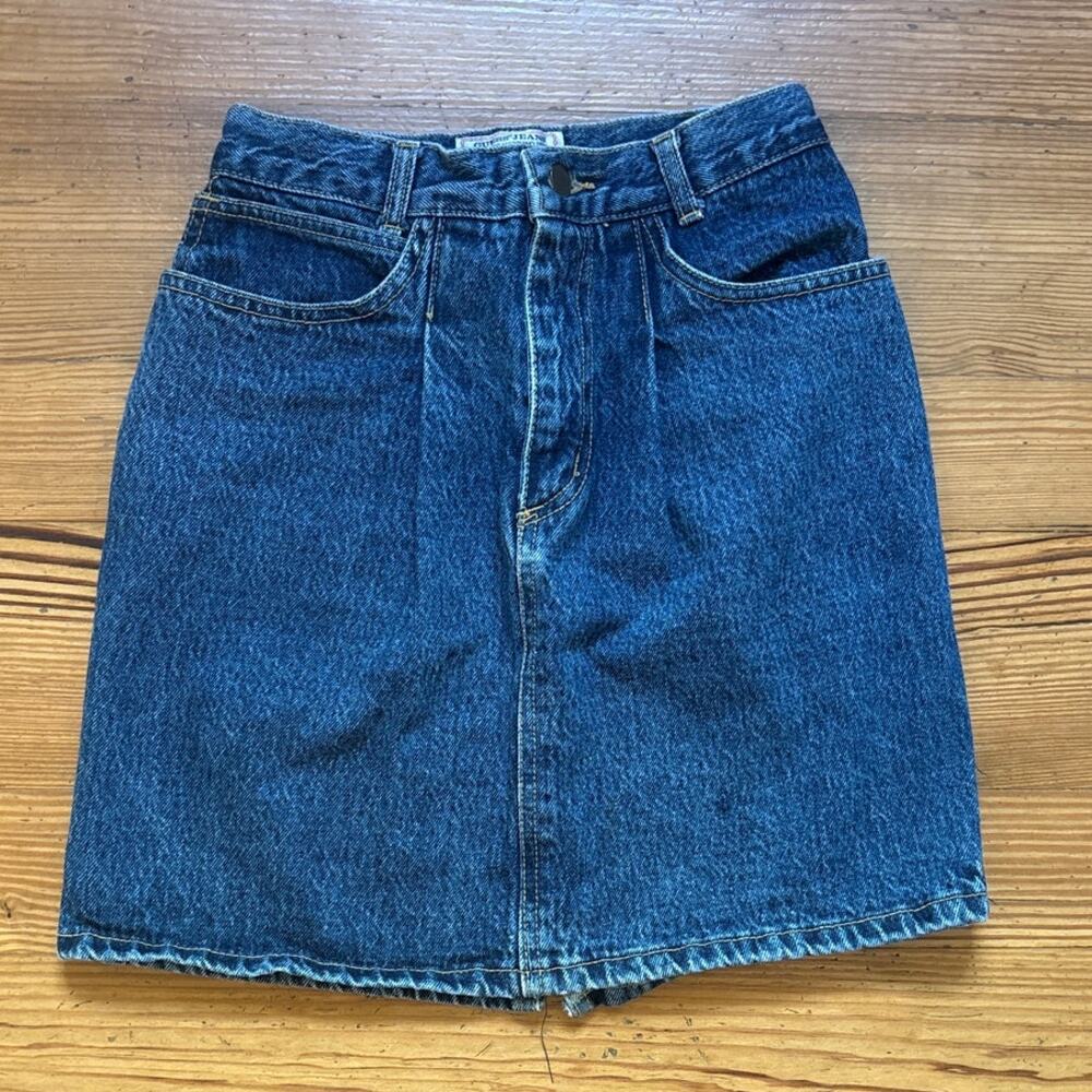 Guess Jeans vintage high waisted dark wash denim youth‎ pencil skirt SIZE 10